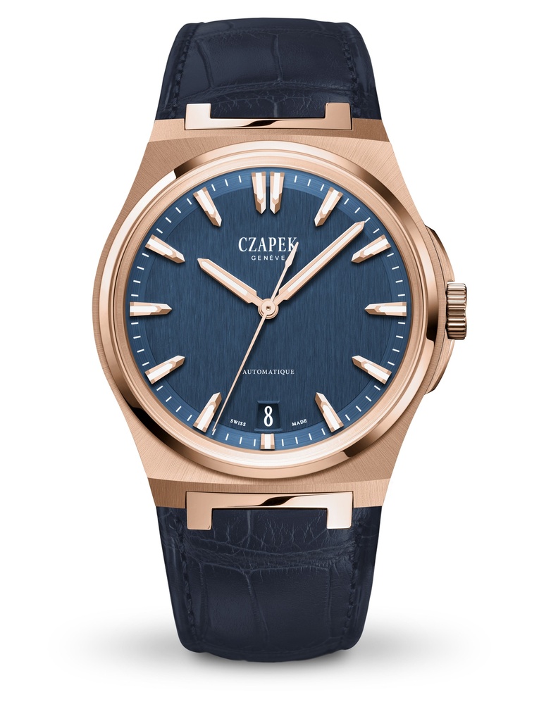 ANTARCTIQUE MOUNT EREBUS DEEP BLUE ROSE GOLD AND ALLIGATOR