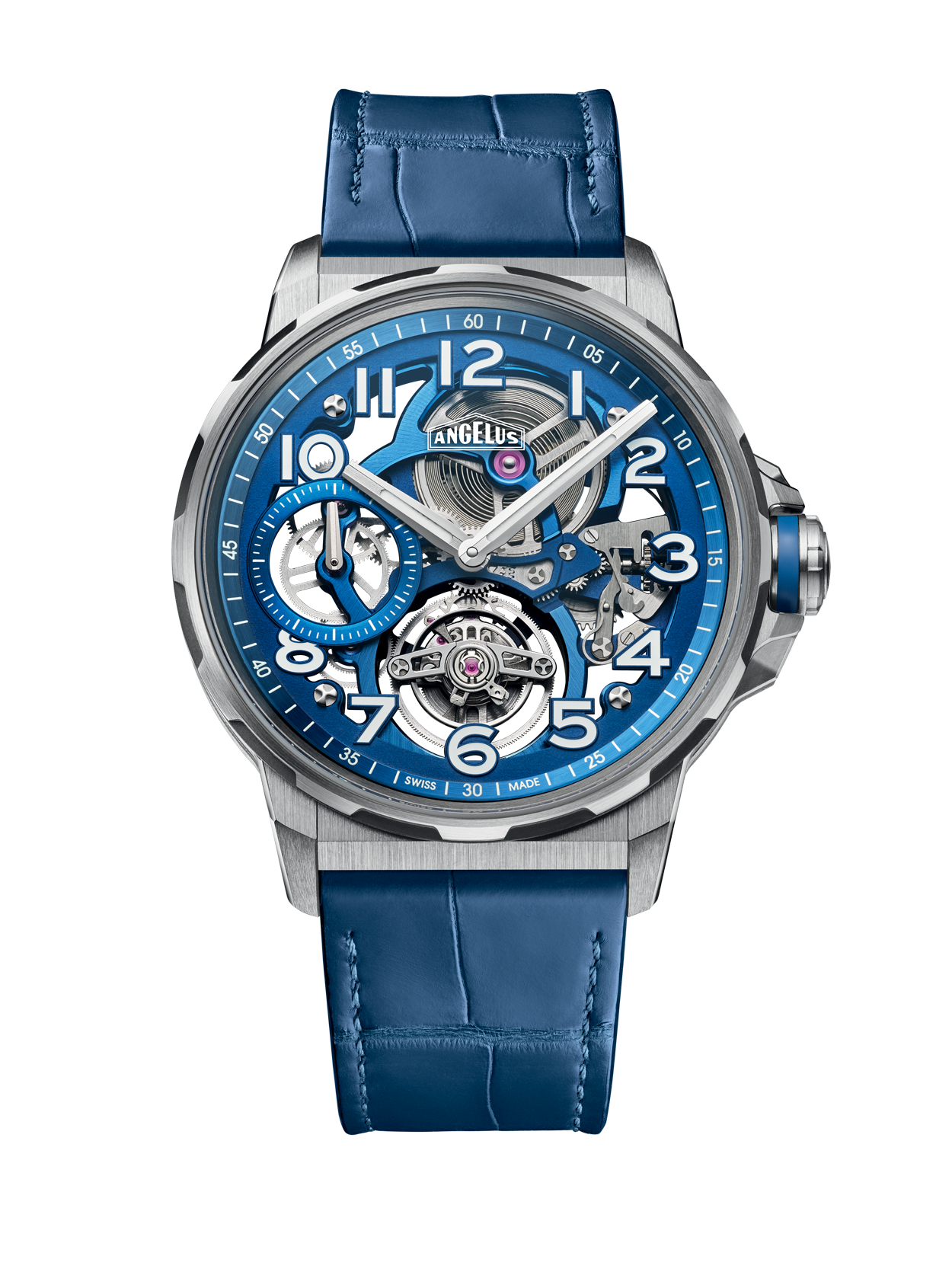 FLYING TOURBILLON TITANIUM BLUE ALLIGATOR