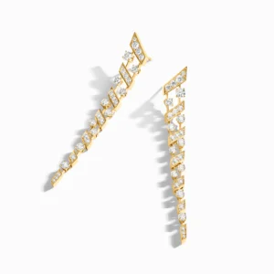 Fifth Avenue Long Drop Diamond Earrings