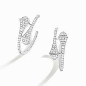 Cleo Full Diamond Small Hoop Earrings