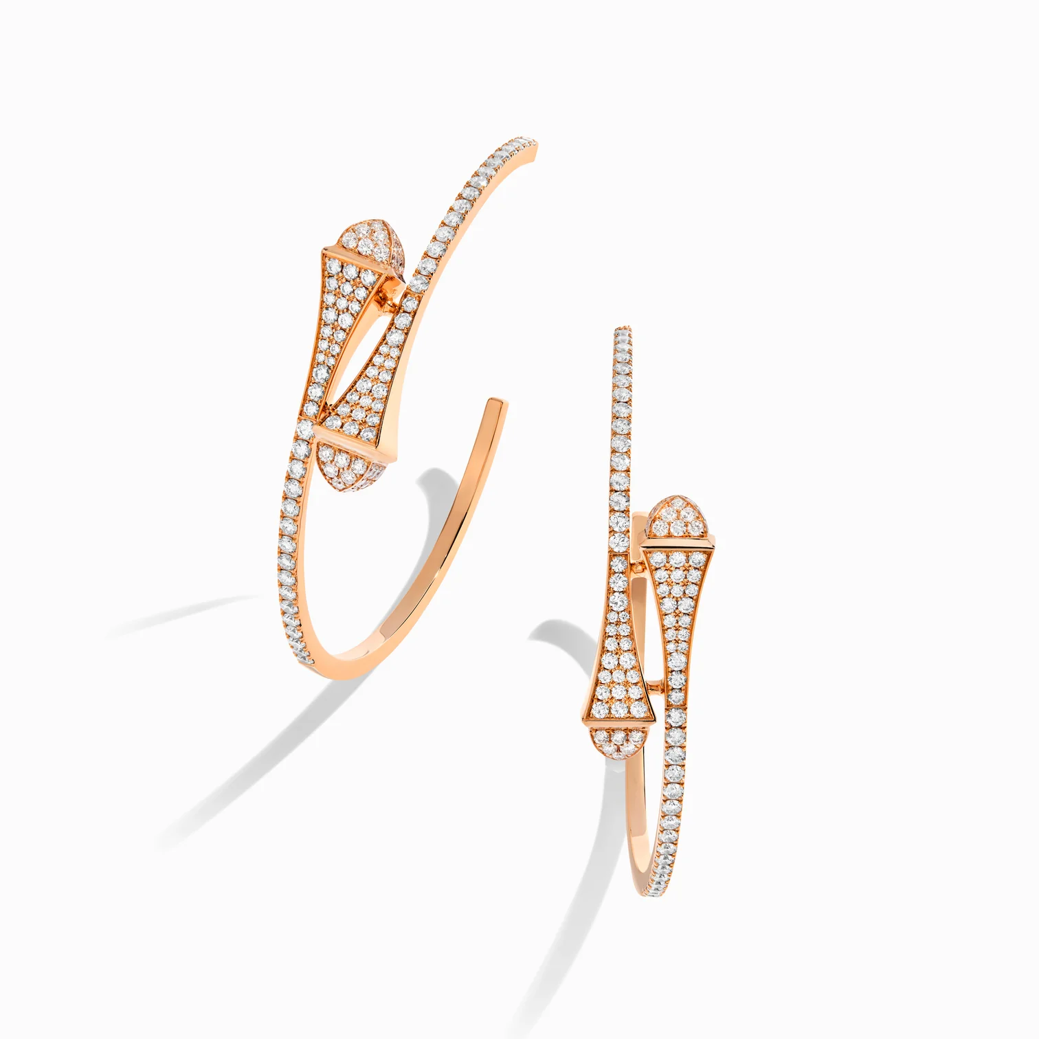 Cleo Full Diamond Midi Hoop Earrings