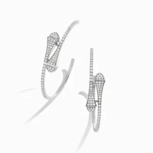 Cleo Full Diamond Midi Hoop Earrings