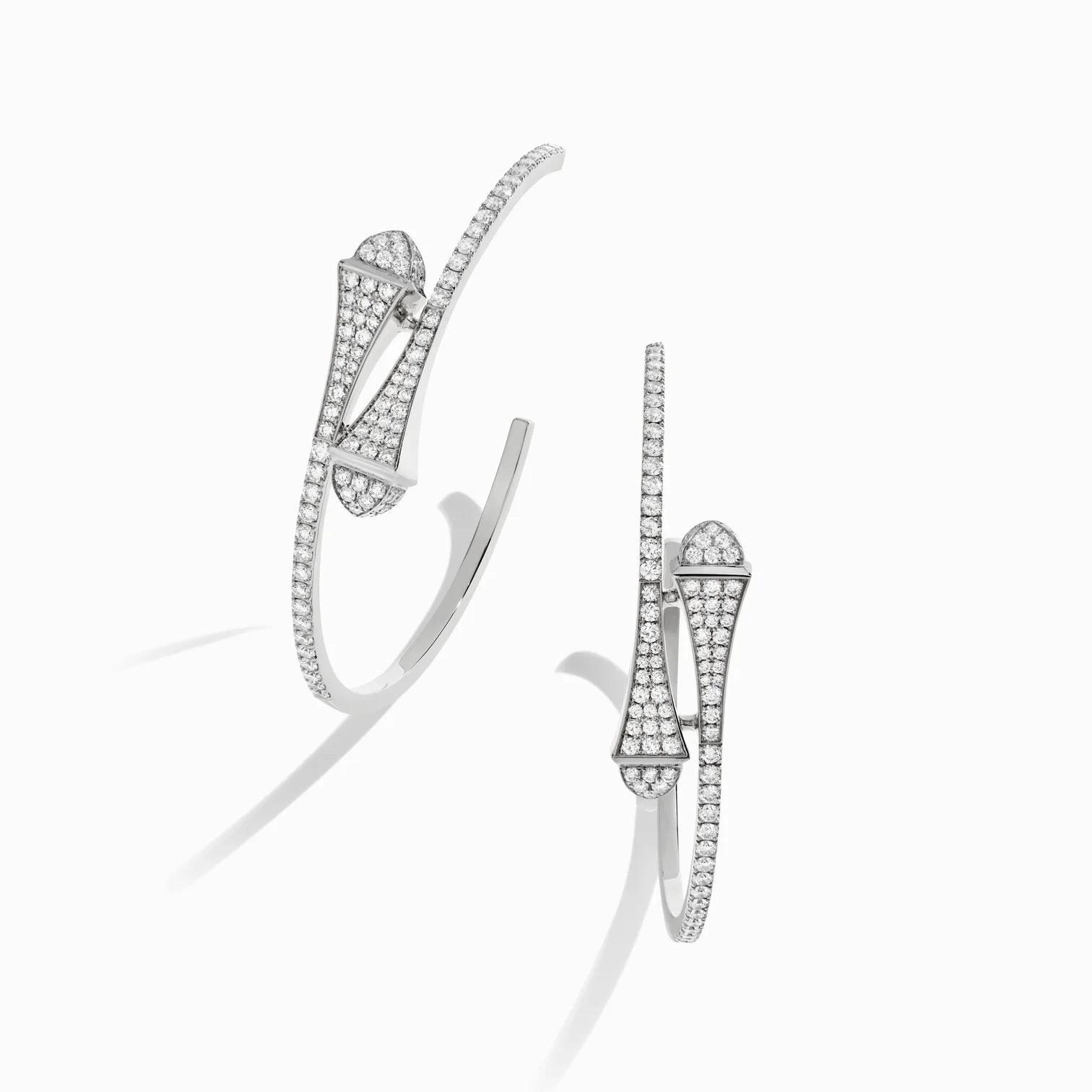 Cleo Full Diamond Midi Hoop Earrings