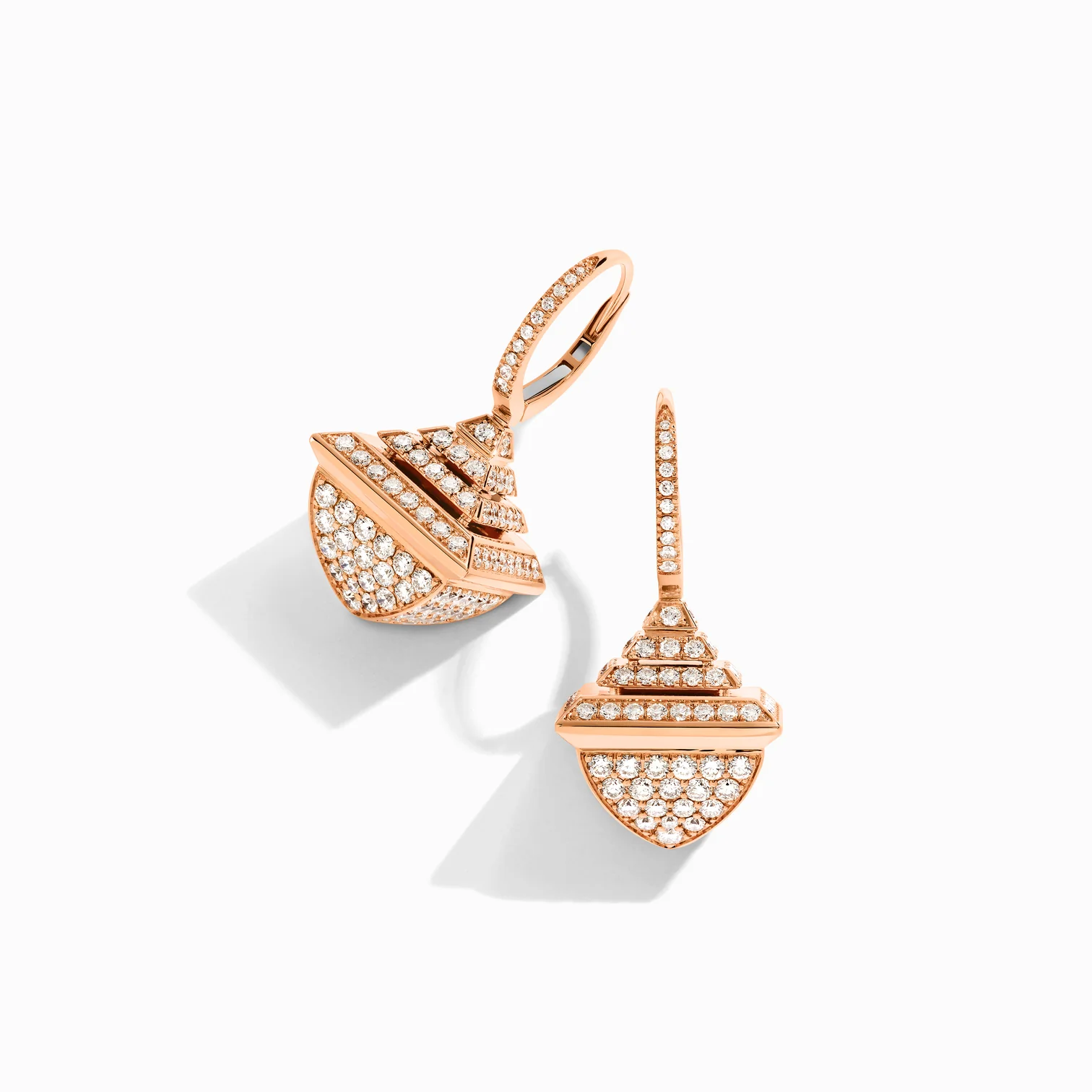 Cleo Rev Full Diamond Drop Earrings