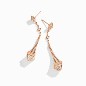 Cleo Rev Full Diamond Long Drop Earrings