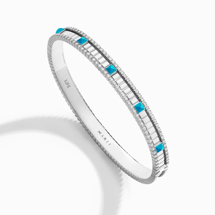 LIFE Diamond Hinged Bangle