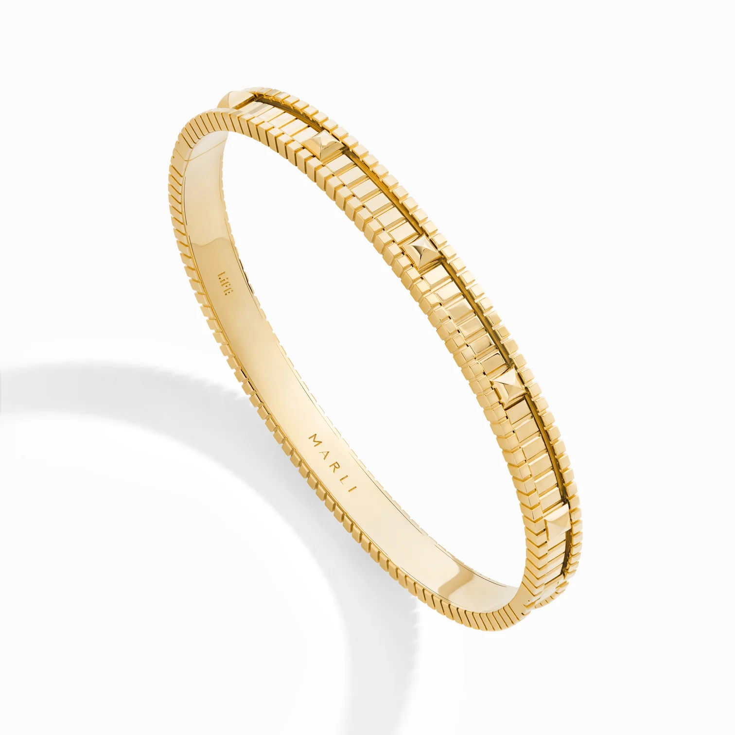 LIFE Gold Hinged Bangle