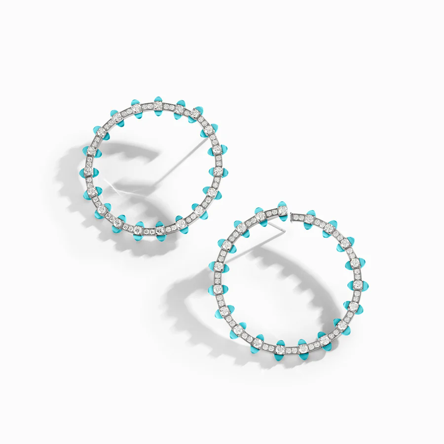 Tip-Top Diamond Halo Earrings