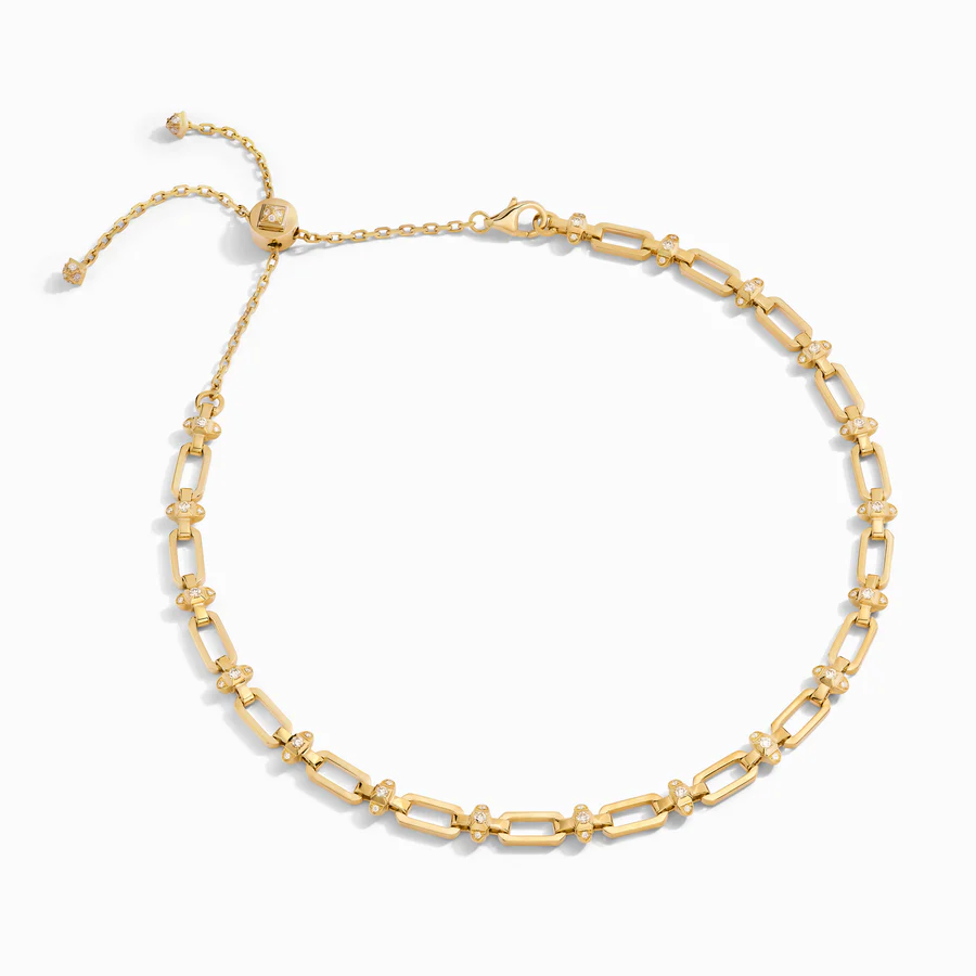 Tip-Top Link Gold Collar Necklace