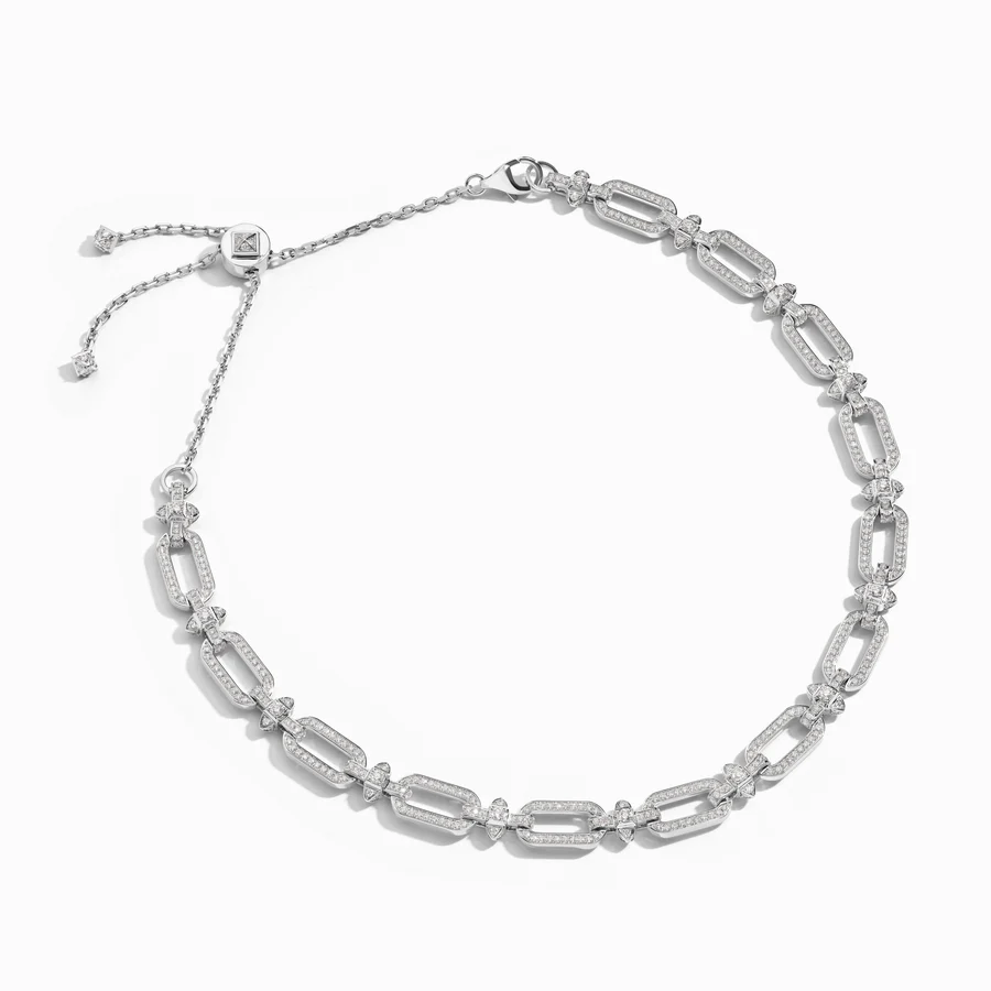 Tip-Top Link Full Diamond Collar Necklace